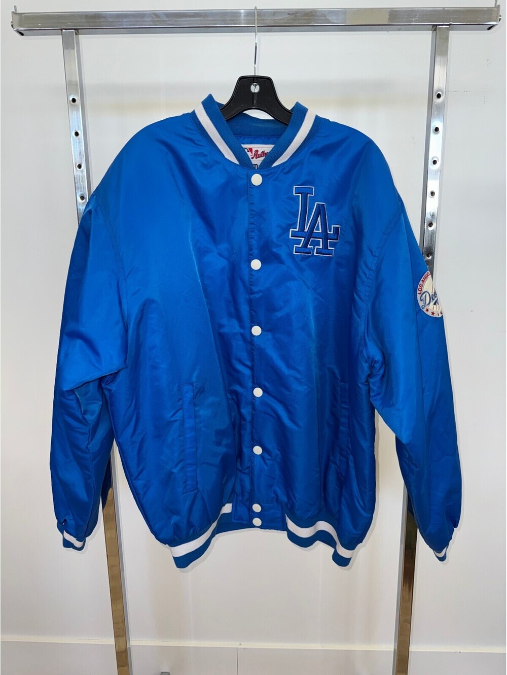 LA Dodgers Blue Buttonup Jacket, Size XXXL